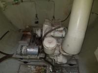 Dieselmotor. Der Kompressor wurde schon entfernt.
