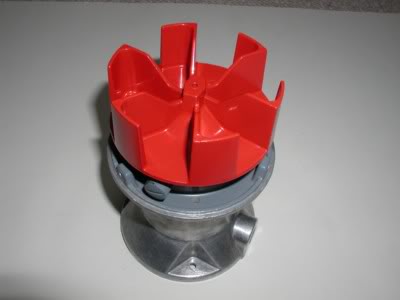 Laufrad/Rotor in RAL 3000 lackiert.