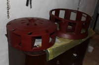 Rotor und Stator &quot;fertig&quot; außerhalb des Arbeitsbereichs