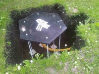 fertig im Loch platziert