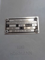 Typenschild Schaltkasten