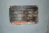Typenschild von der Hochtonsirene am kleinen Mast