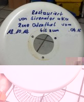 Motordeckel mit einer Botschaft für die Nachwelt. Hersteller drauf schreiben kann jeder...^^