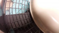 Schutzgitter gebürstet und lackiert.