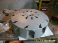 Rotor  neu gestrichen (wird bald aber pulverbeschichtet neon gelb und in der sirene lEDs )